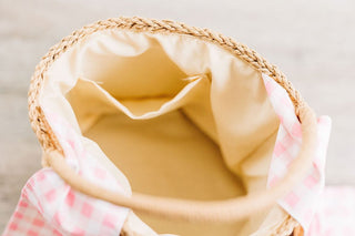 Easter Basket - Pink Gingham Bunny - Sugar Bee Clothing