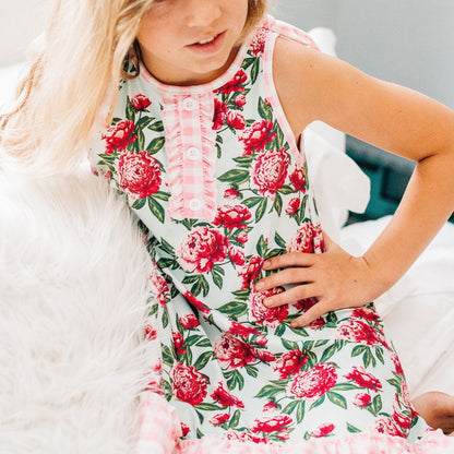 Gown with Bloomers - Peonies
