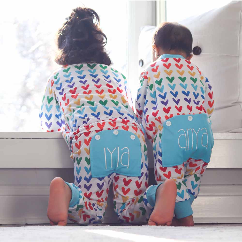 Rainbow Love Pajamas Sugar Bee Clothing