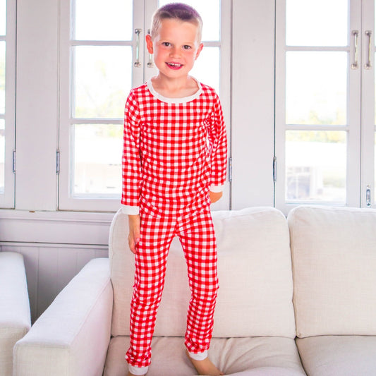 Red Gingham - Buttflap PJs