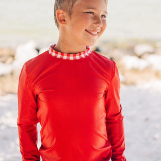 Rashguard - Red Gingham - Sugar Bee Clothing