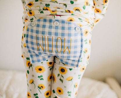 Ruffle Buttflap Pajamas - Sunflowers