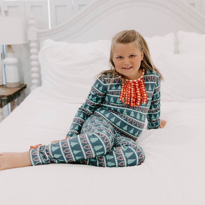 Trees And Candy Canes - Ruffle Buttflap PJs