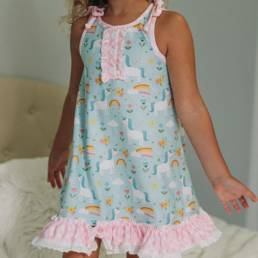 Gown with Bloomers - Unicorns
